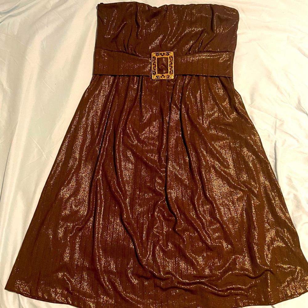 Brown/Gold Cocktail Dress